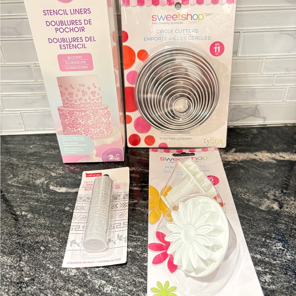 Sweet Shop set of baking cake decorating tools. 4 items as shown. NWT